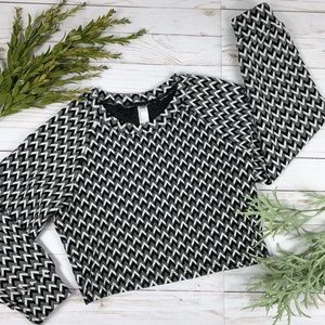 AA Crop houndstooth top